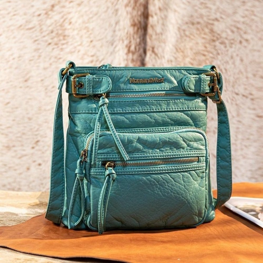 Montana West Crossbody Bag for Women Leather Multi Pocket Shoulder Purses